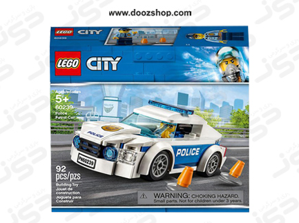 ست لگو سری سيتي طرح ماشین پلیس پاترول کد 60239  Lego City Police Patrol Car